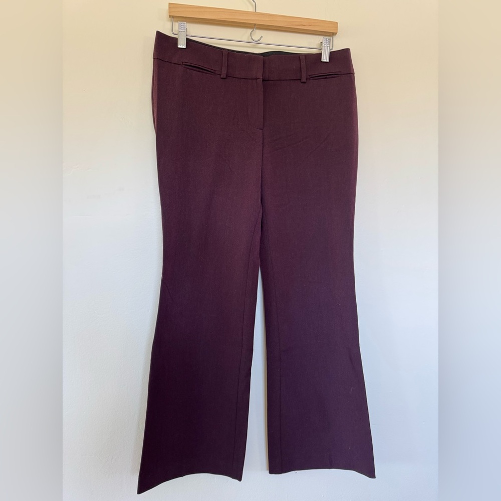 LOFT Purple Boot Cut Flare Pants